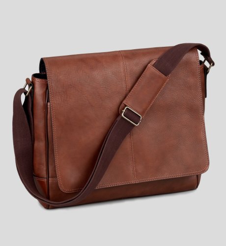 Collezione Luxury Leather Messenger Bag