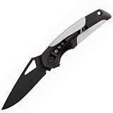 Schrade SX4B Lock Blade Knife with Suregrip Handle and Pocket Clip, Black