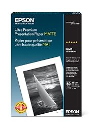 Epson Ultra Premium Presentation Paper MATTE (13x19 Inches, 50 Sheets) (S041339)