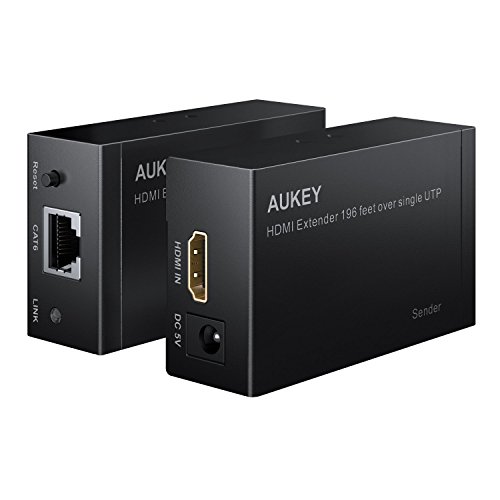 Aukey hdmi extender, powered hdmi repeater over etherne…