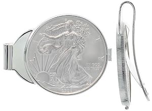 : Sterling Silver American Eagle Money Clip Spring Back 1 oz. Silver ...
