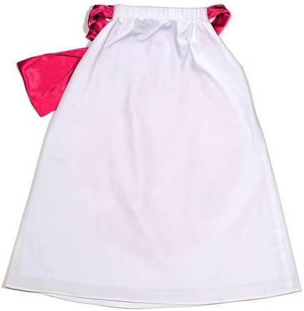 Halabaloo Big Rose Dress with Bow in White & Pink-4
