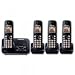 Panasonic
KX-TG6624EB
Quad
Digital
Cordless
Phone
Set
with
Answer
Machine
-
Black