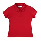 Uniform Red Jr Girls' Plus Cap Sleeve Polo - 2XL