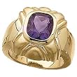 14Kt Yellow Gold Crossover Antique Style Amethyst Ring