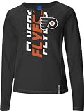 Philadelphia Flyers -Black- Junior's Astronomy Split Neck Top