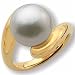 14Kt Yellow Gold Stylish Orb Cultured South Sea Pearl Ring