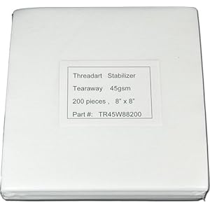 Regular Tearaway 8x8 200 Precut Sheets for Embroidery Machines Regular Tearaway 8x8 200 Precut Sheets for Embroidery Machines