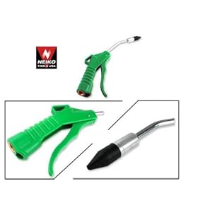 Pneumatic Deluxe Air Blow Gun w  4in Angled Nozzle Tool by Neiko