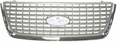 03-06 FORD EXPEDITION GRILLE SUV, Eddie Bauer Model, w/ Chrome Molding, w/o Monochromatic Pkg, Factory Installed (2003 03 2004 04 2005 05 2006 06) F070135 2L1Z8200BAA