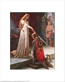 Accolade by Edmund Blair Leighton. CANVAS with 3/4 inch bars. 11.22 inches width by 14.44 inches height. Highest Quality Art Poster Print