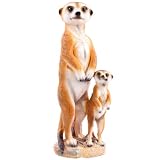 Meercat Garden Ornament Standing with Pup