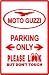 MOTO GUZZI PARKING race import motocycle sign