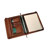 Deluxe Convertible Leather Zip-Around Binder Portfolio