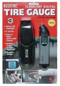 Accutire MS-4004B Digital Tire Gauge with Back Lit Display and LED Lighted Tip