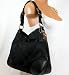 Coach Peyton Signature Shoulder Bag Style 14525 Black with Snake Embossed Leather Trim