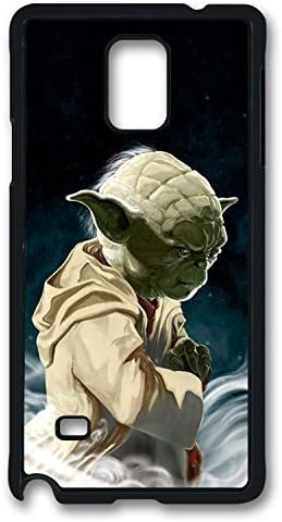 Note 4 Case, Galaxy Note 4 Case, Personalized Hard PC Black Shock absorbing Protective Case Cover for Samsung Galaxy Note 4 - Star War Yoda Inspired
