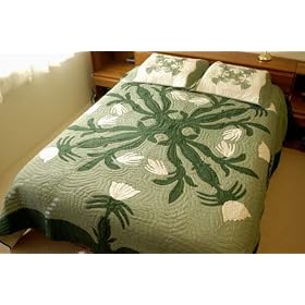 Sirrus Flower Comforter, Green