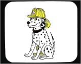 Picture Of Decorated Mouse Pad with firefighter, dalmatian, mascot, hat, pet, animal, dog