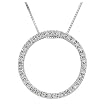 Deals List: 1/4ct Diamond Circle Pendant in Sterling Silver on an 18"" Chain