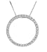 14k White Gold Diamond 'Circle Of Life' Pendant (1/4 cttw, I Color, I1 Clarity)