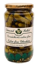 Fallot French Cornichons (Gherkins) Small Pickles 6.7 Oz (Drained) 11.95 Oz Jar