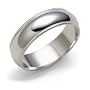 14k White Gold 6mm Milgrain Half Round Band