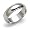 14k White Gold 6mm Milgrain Half Round Band, Size 4