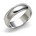 Jewelry : 14k White Gold 6mm Milgrain Half Round Band