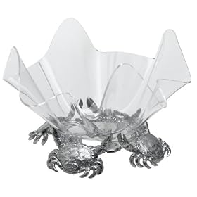 Arthur Court Crab Stand with 14-Inch Acrylic Bowl by Arthur Court Designs
