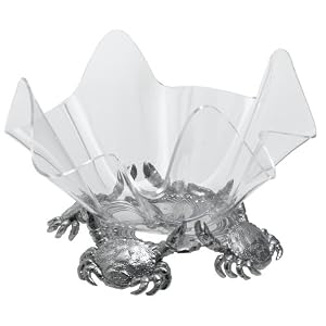 Arthur Court Crab Stand with 14-Inch Acrylic Bowl by Arthur Court Designs