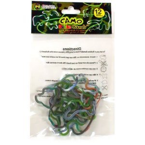 Rubba Bandz Shaped Rubber Bands Bracelets 12Pack Camo Animal