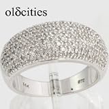 14K White Gold .90 CTW Diamond Ring - OldCities Estate Jewelry