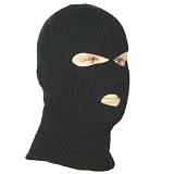 Kopfhaube Balaclava 3-Loch schwarz