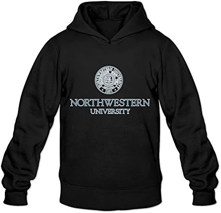HAGB3K Men Northwestern University Hoodies M Black