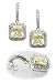 Sterling Silver CZ Earrings - Sterling Silver Simulated Yellow Diamond CZ Dangle Earrings