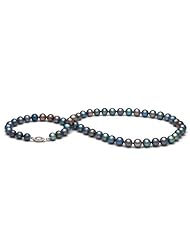 AAA Quality, 7.0-8.0 mm Black Freshwater Pearl Necklace