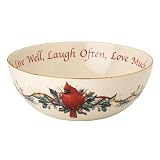 Lenox Winter Greetings Live Well, Laugh Often, Love Much 68-Ounce Serve Bowl