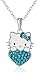 Hello Kitty Girls Crystal Birthstone Heart-Pendant Necklace, 18