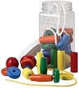 String A Lace Jumbo Beads with Plastic Jar Made In The USA