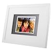 5x7_5.6_128_white, modern, beveled, double-matted Digital Picture Frame