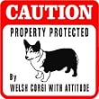 CAUTION: WELSH CORGI PROTECTION dog sign
