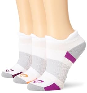 ASICS Women's Intensity Low Cut Socks (3-Pack), Purple Pop Assorted, Medium