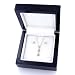 Jewelry : 10K 0.50ctw. Three-Stone Diamond Pendant w/Chain and Matching Stud Earrings