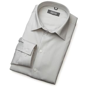 Kenneth Cole Reaction Mens Spread Collar Tonal Solid Woven Shirt