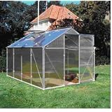 Compact 9x14 Foot Greenhouse With Green Finish by Juliana Greenhouses