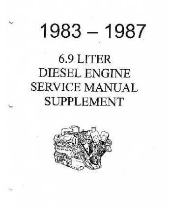 1983 1986 1987 FORD 6.9 DIESEL Engine Service Manual