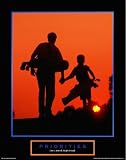 Father SON Golf Motivational Poster Inspirational Art Print