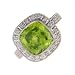 Search : 14k White Gold Diamond Peridot Ring