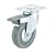 Steelex D2598 3-Inch 150-Pound Swivel Double Lock Rubber Plate Caster, Gray